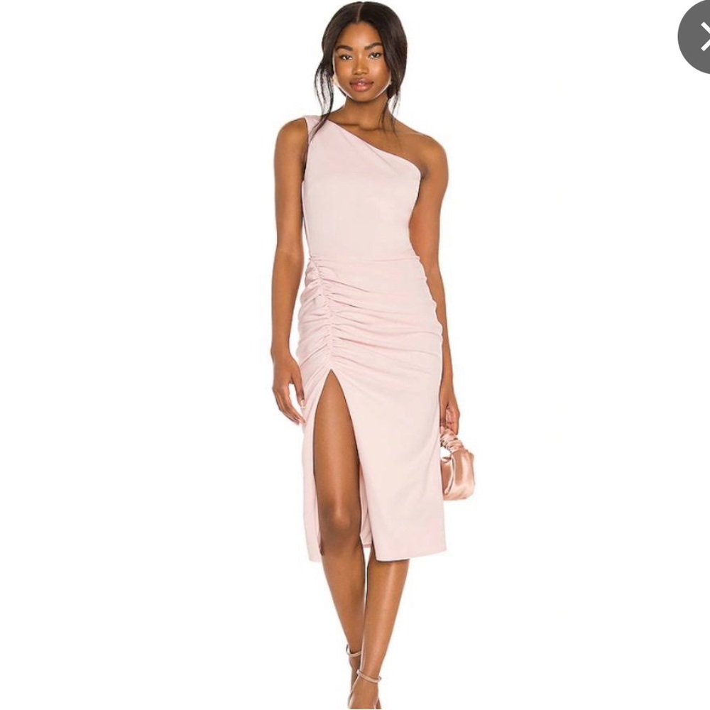 Katie May high slit one shoulder dress